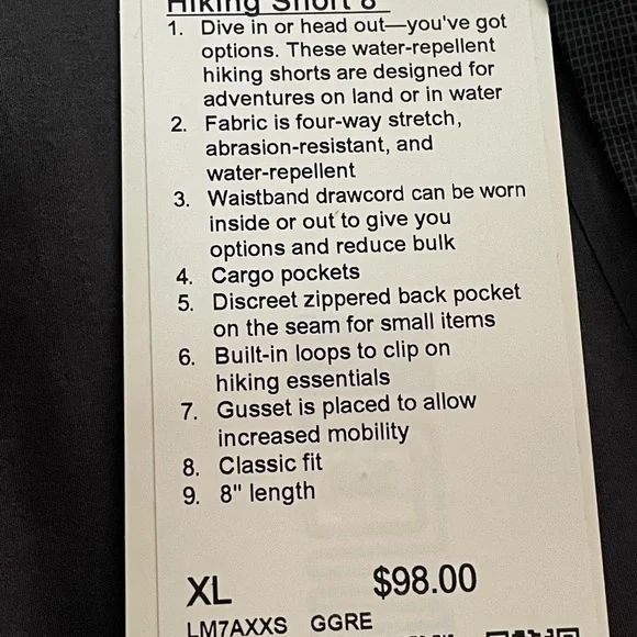 Water repellent hiking short - Picture 2 of 6